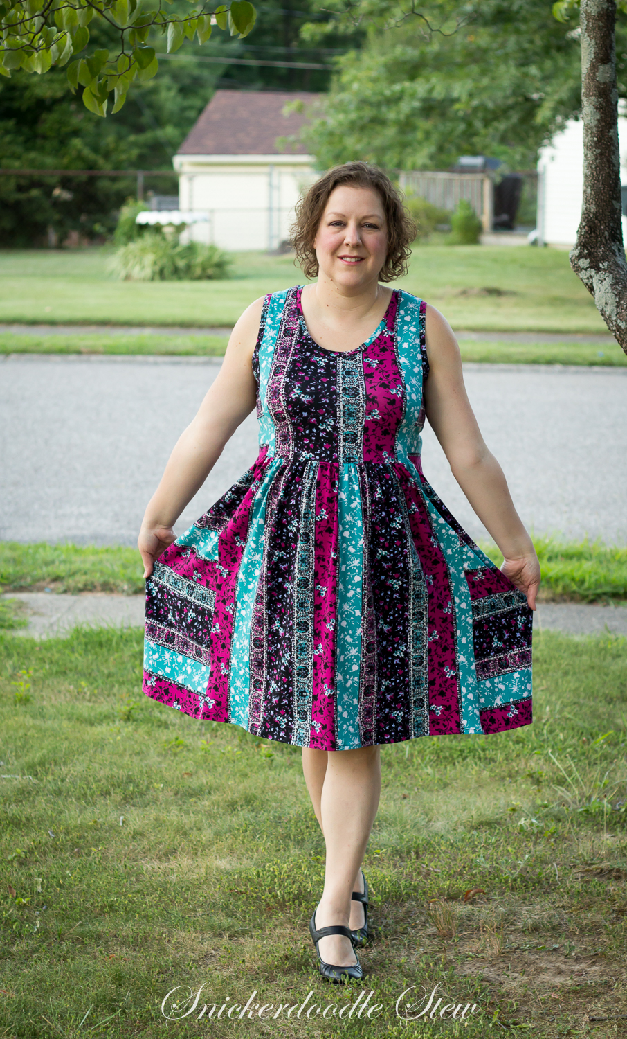 Summer Selfie Sewing: Made for Mermaids Vivienne Dress and the Green Tee  and Amy skirt by Greenstyle Creations featuring fabric by Girl Charlee —  Pattern Revolution